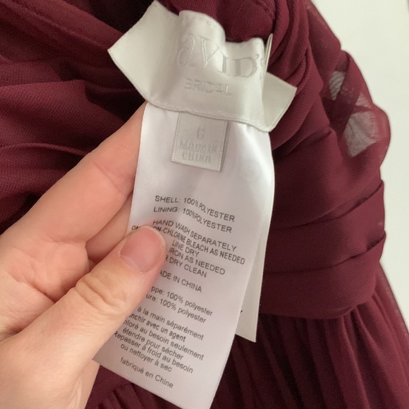 Wine colored dress from David’s bridal - Picture 4 of 5